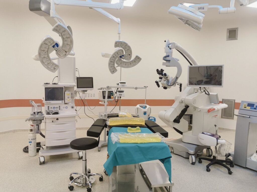 Modern operating room with surgical equipment